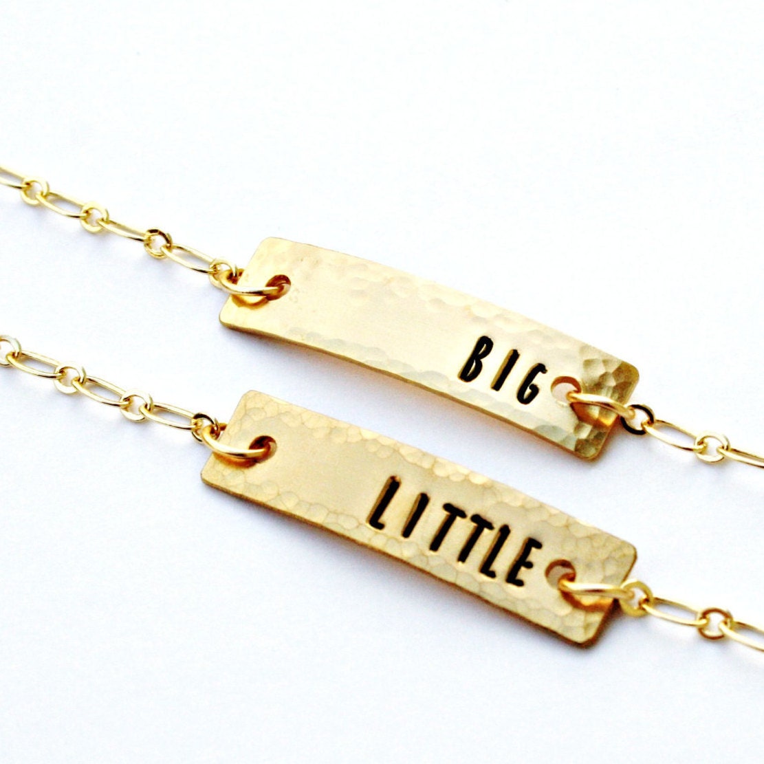 Big Little Sorority Bracelets Brass OR Sterling Silver with