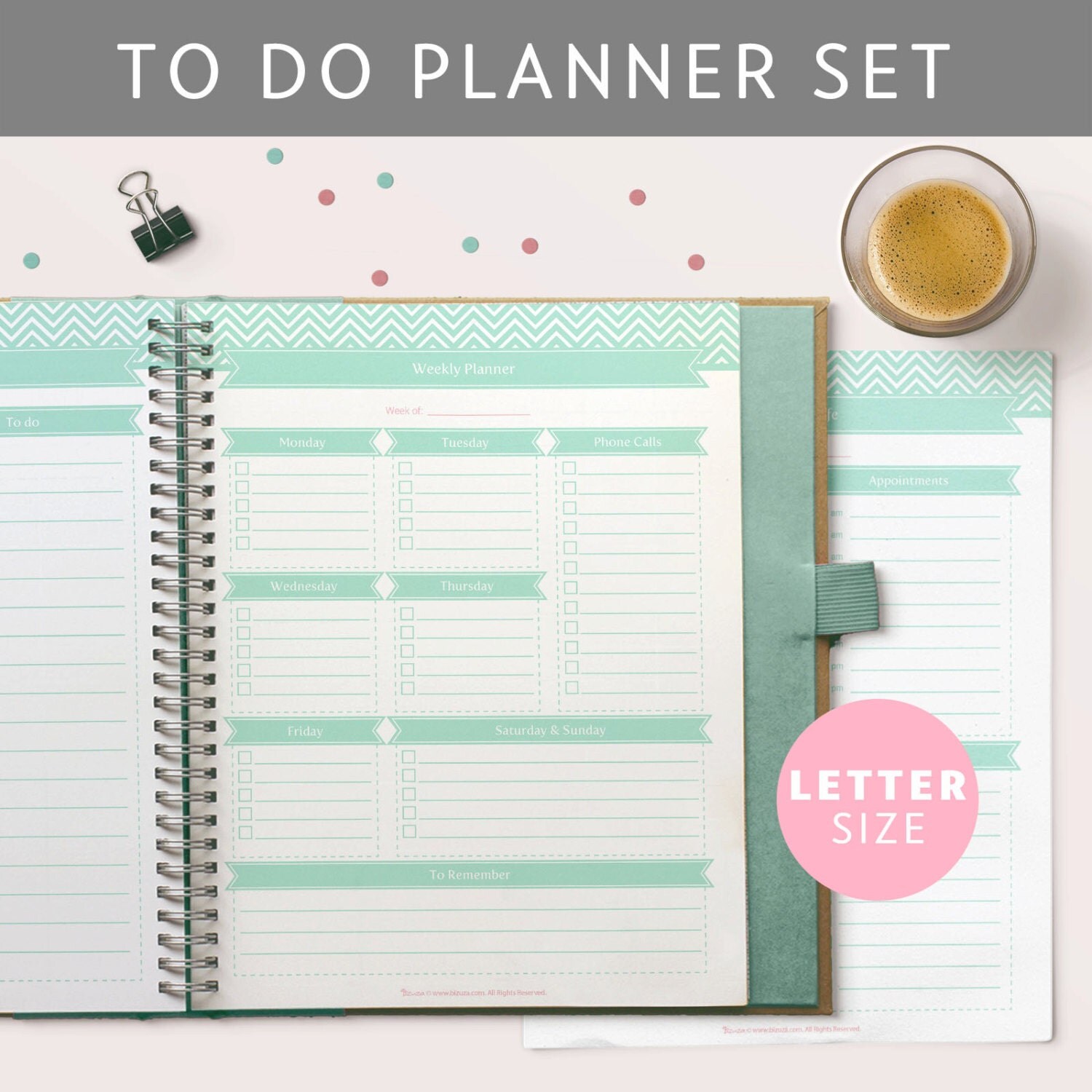 Printable To Do List Planner Set Instant Download Editable
