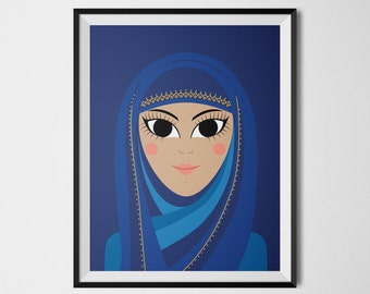 Muslim Doll, Islamic Wall Art, Muslim Art, Arabic Decor, Islamic Art, Arabic Wall Art, Islamic Print, Islamic Decor, Islamic Wall Decor