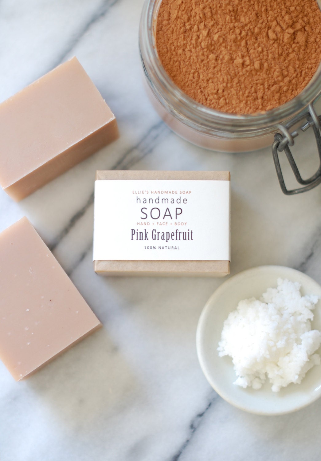 PINK GRAPEFRUIT Ellie's Handmade Soap 100 Natural