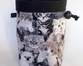 Climbing Chalk Bag, Rock Climbing Chalk Bag, Chalkbag, Gift for Climber, Kittens, Cats