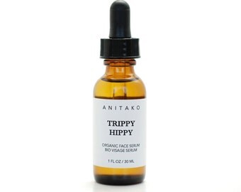 TRIPPY HIPPY - Organic Face Serum, Natural Facial Oil, Patchouli, Rosemary and Clary Sage Oil, Vegan