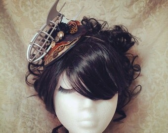 Steampunk Fascinator, Steampunk Headband, Steampunk Hat, Fascinator, Steampunk Wedding, Airship, Dirigible, Zeppelin, Pirate, Gothic Lolita