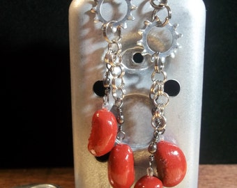 macabre body part jewelry unique handmade human kidney earrings original ooak unusual oddity earrings quriky Halloween horror art earrings