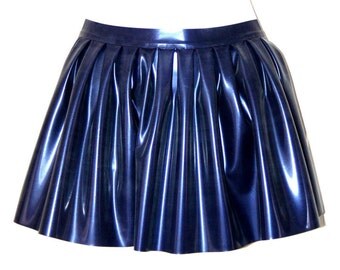 Items similar to LYNNE Latex Pencil Skirt with Kick Pleat on Etsy