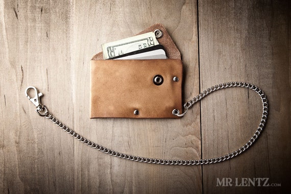 leather chain wallet