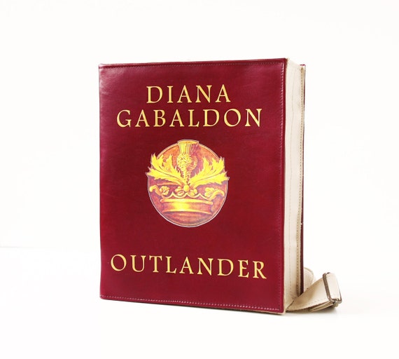 Outlander Leather Book Bag Vinous Leather Book Purse