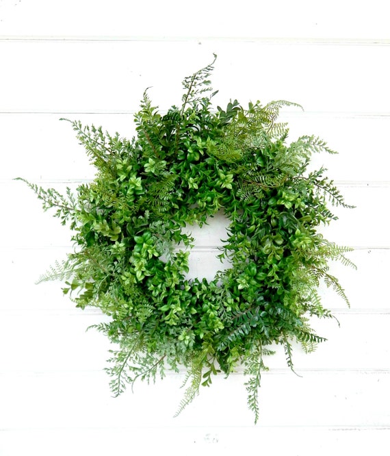 Boxwood & Fern Wreath