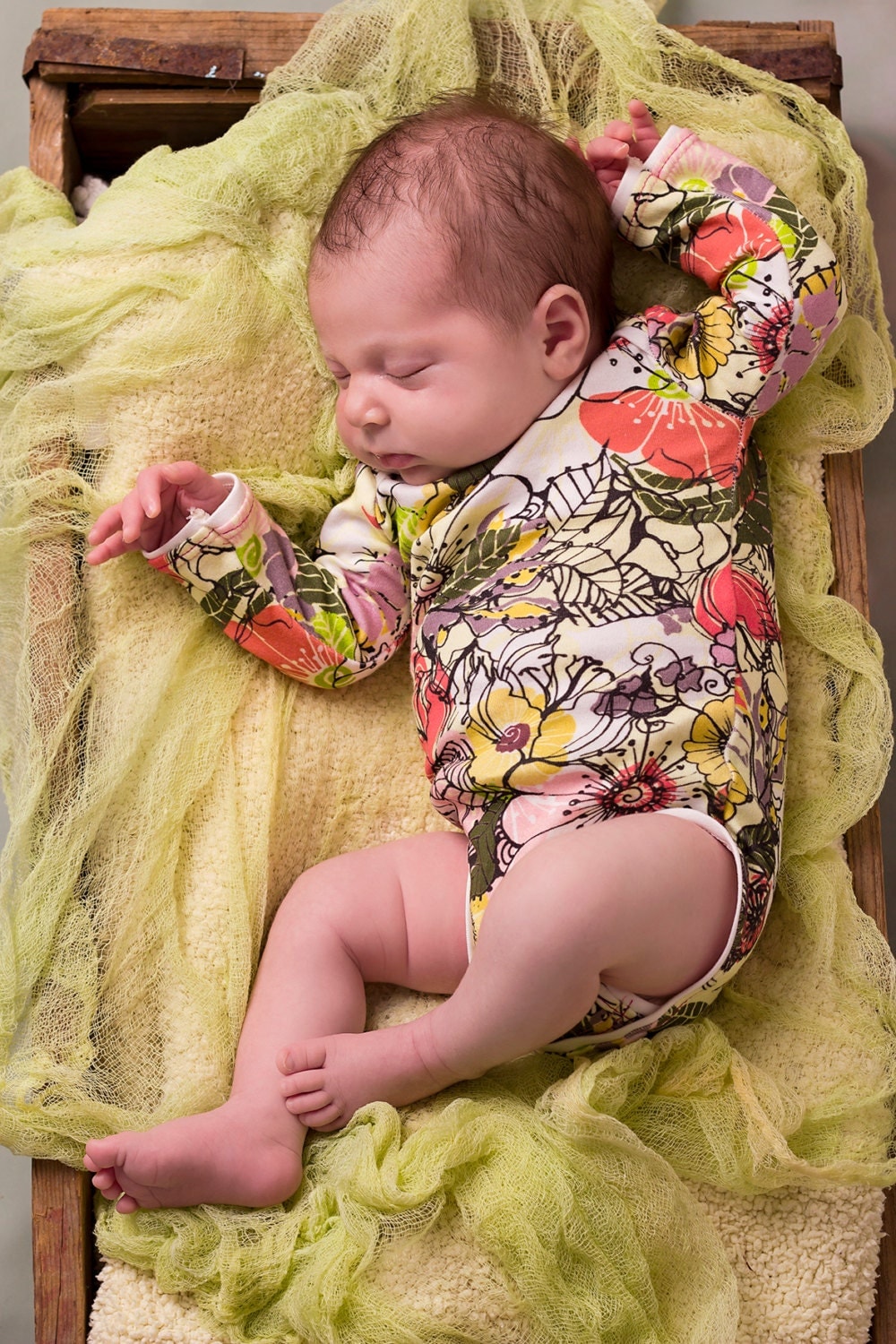 Floral Newborn Floral Onesie Organic Baby Girl Clothes
