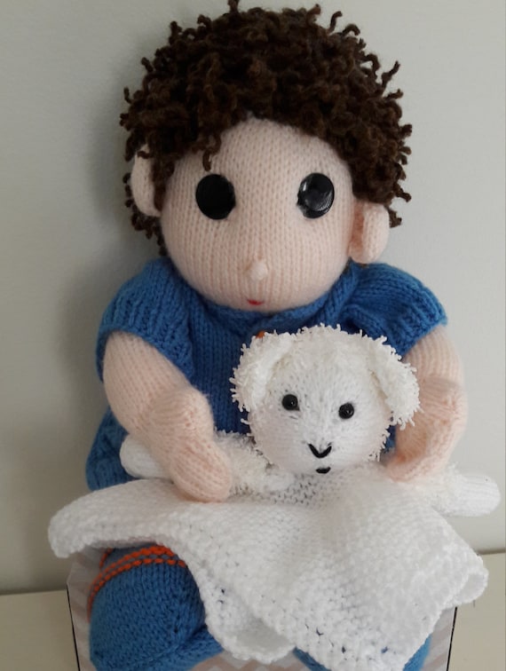 Items similar to Baby Boy. Knitted Baby . Baby with Lovey ...
