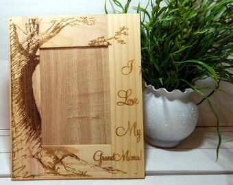 Personalized Picture Frame, Rustic Picture Frame, Photo Frame,GrandParent Gift, GrandMother Gift, Gift for GrandDad, Persoanlized Gift