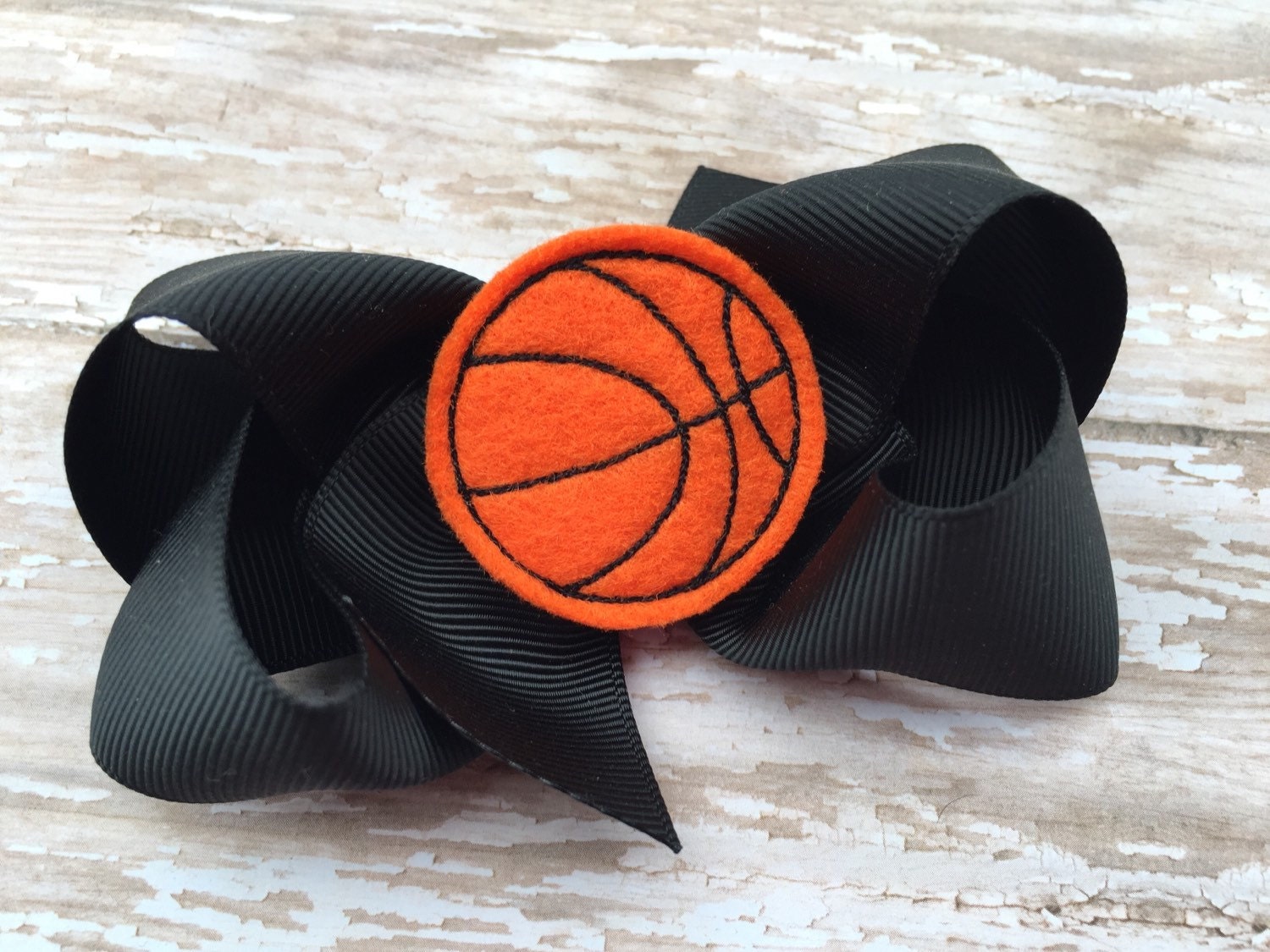 Basketball hair bow basketball bow sports bow team bow