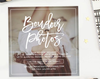 Boudoir Template, Boudoir Marketing, Boudoir Photography, Boudoir Mini Sessions, Valentine's Marketing Template - AD211