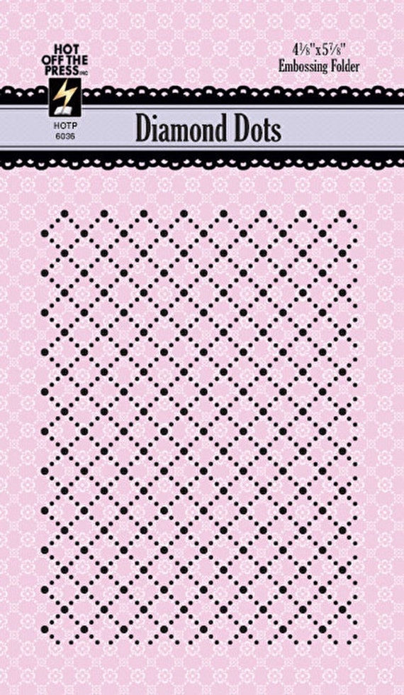 Items similar to Diamond Dots Embossing Folder Hot of the Press