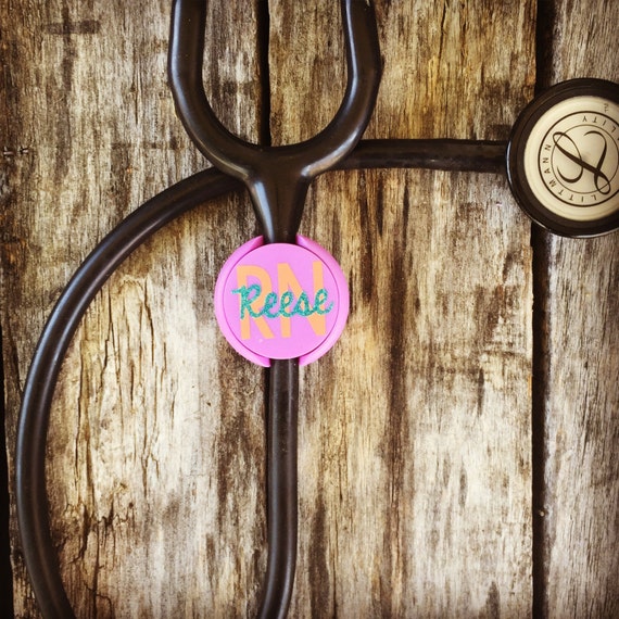 Stethoscope ID Tag Stethoscope Name Tag Monogram