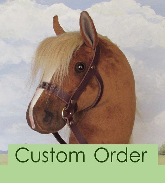OOAK Hobby horse head extra large size chestnut with