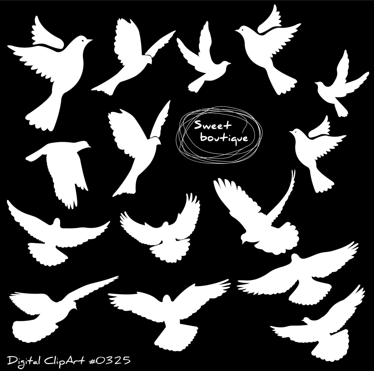 Download Birds Silhouette Digital Bird Clip Art Clipart Bird Bird