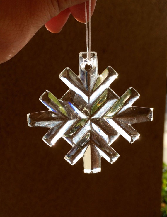 vintage christmas ornament glass snowflake prism vintage christmas ornament glass snowflake prism