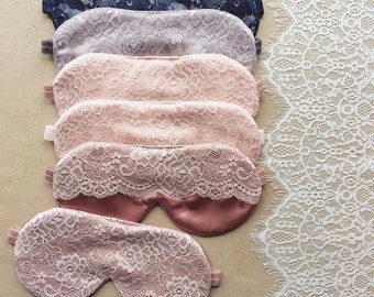 Satin Sleep Mask Grab Bag / Lace Sleep Mask, Cotton sleep mask, Floral Lace mask, Silk Eye Mask, Sleeping mask