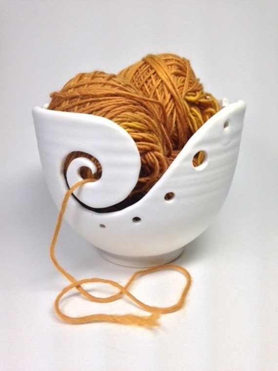 Ceramic Knitting Bowl Minimalist Yarn Bowl Modern Crochet