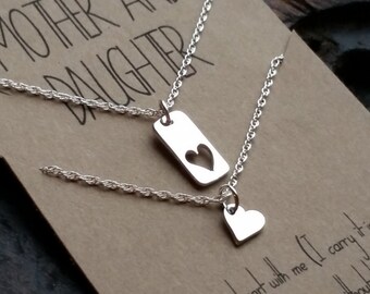 Items similar to Mother Daughter Jewelry-I Carry Your Heart With Me ...
