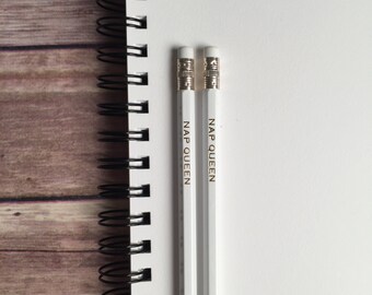 Funny Pencil Set , Gift Set, Nap Queen, Gift Set for Her, Gift Set for Him,