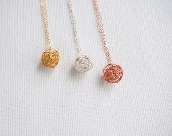 Love Knot Necklace, Sterling Silver Knot Necklace, Gold Knot Necklace, Rose Gold Knot Necklace, Tie The Knot Necklace