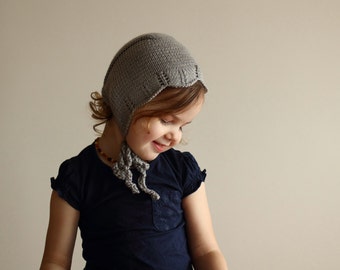 knit baby bonnet, warm merino bonnet, wool bonnet, knit wool hat, winter bonnet, baby shower gift ideas nb 0-3 3-6 6-12 12-24 newborn girl