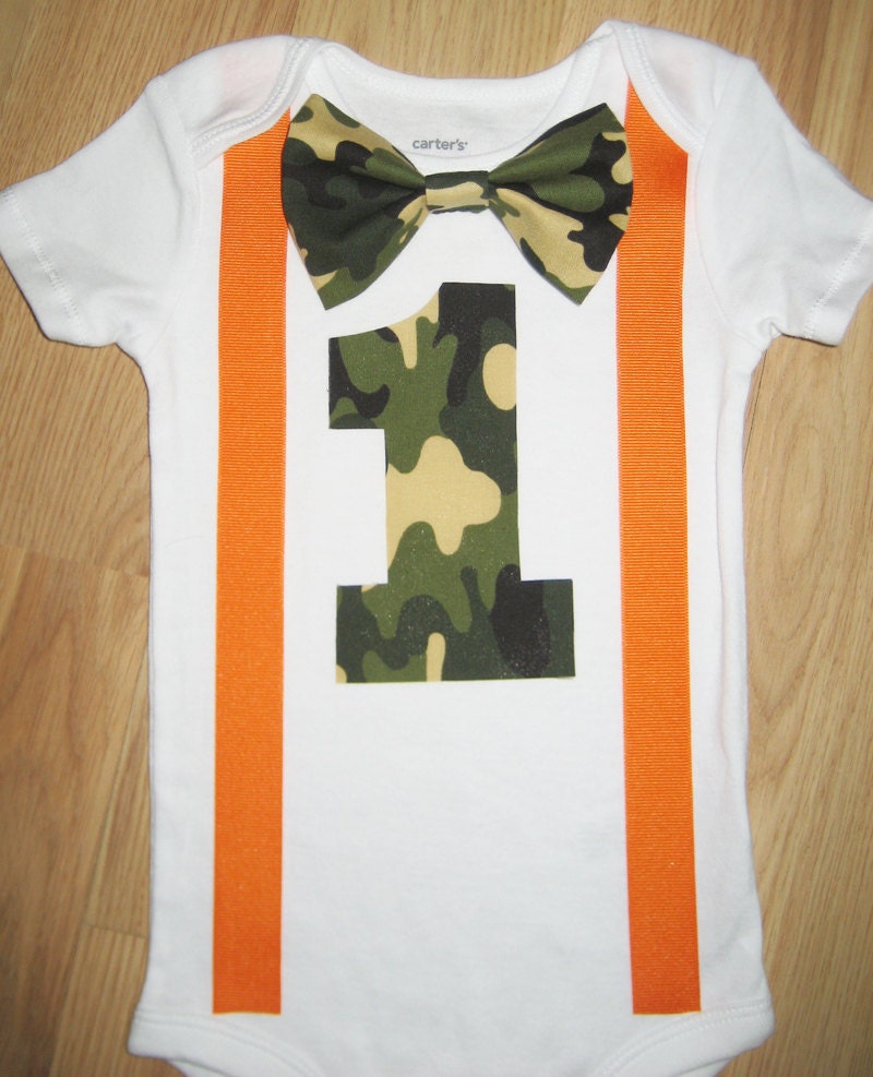 Camo outfit Camo birthday party Camouflage tie bodysuit boy