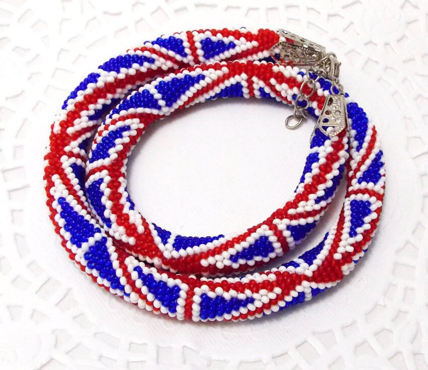 Unique gift travel gift British jewelry British flag necklace