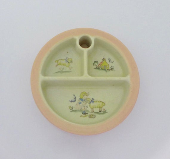 Vintage Baby Dish 1940's Hankscraft Divided by