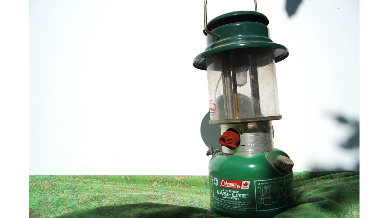 Vintage Green Coleman Easylite Lantern Model 321C Vintage