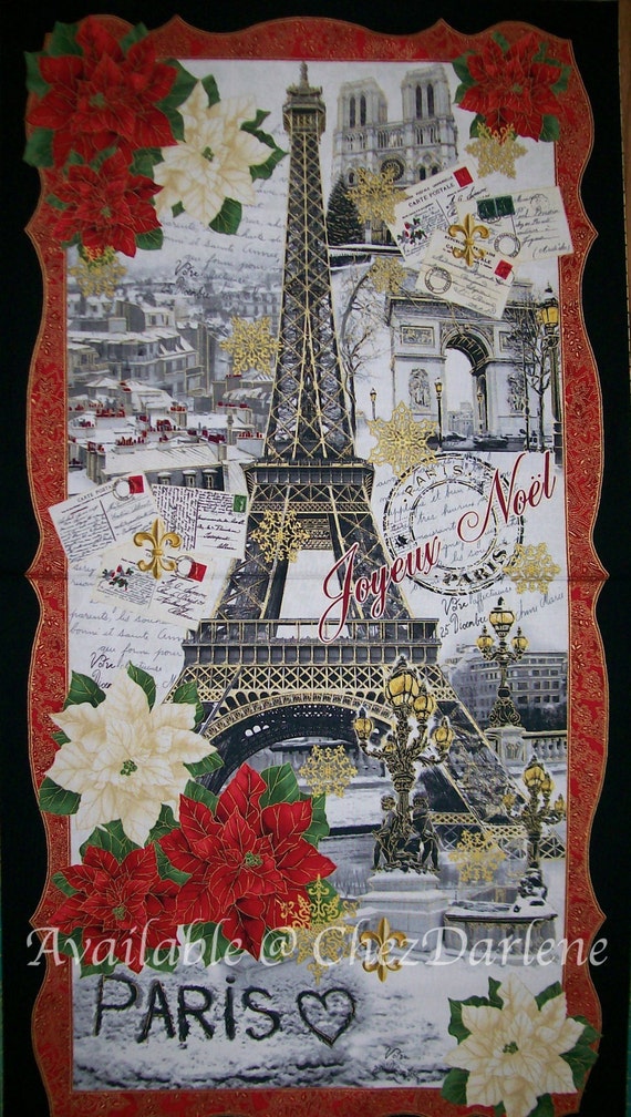 paris-eiffel-tower-panel-christmas-cotton-fabric-paris-craft