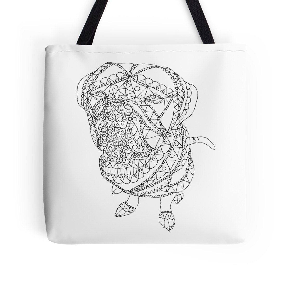 Coloring tote bag adult coloring page by ArtistrybyLisaMarie