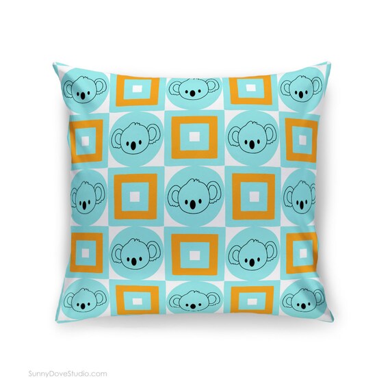 Cute Pillow Cover Fun Koala Home Decor Throw Pillows Accent