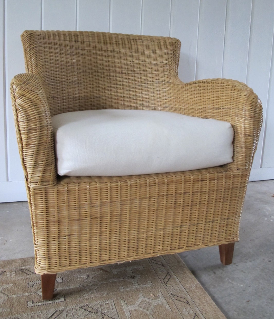 Beautiful Wicker Chair with Seat Cushion Haute Juice
