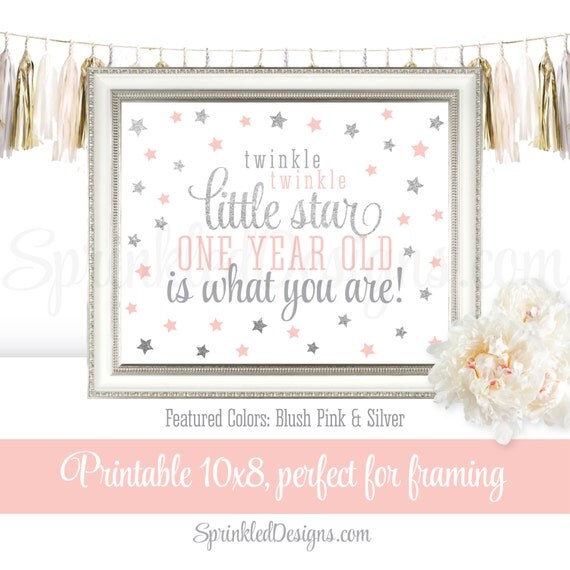 Twinkle Little Star One Year Old Is What You Are Printable
