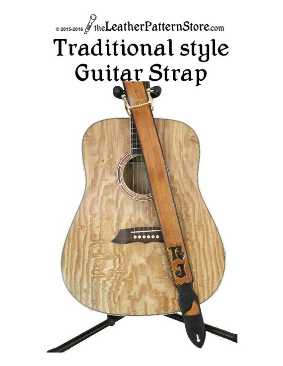 Traditional style Guitar Strap leather pattern PDF