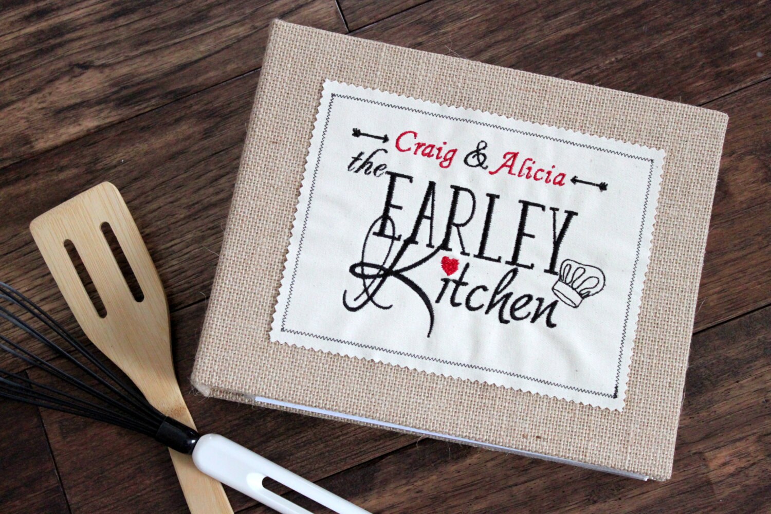 Personalized Recipe Binder / Book / Holder /Cookbook Black