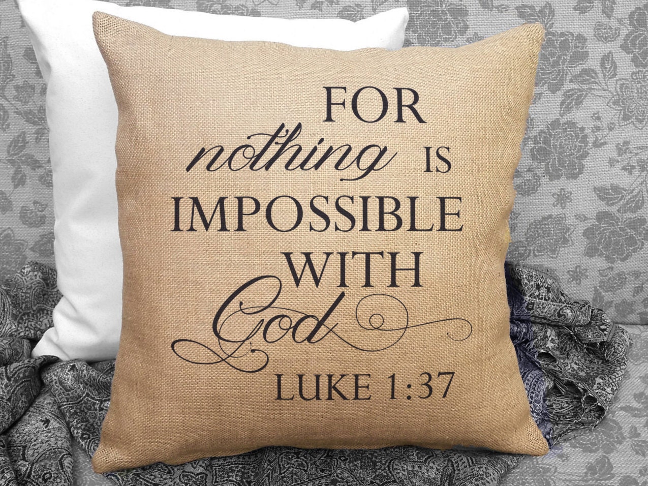 For Nothing is Impossible With God Luke 1:37 Scripture