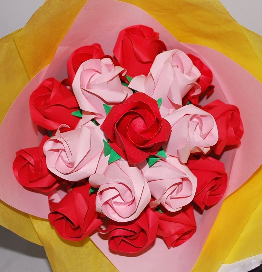  Origami  Roses  Paper  Rose  bouquet Paper  flower by ARTENJOYMENT