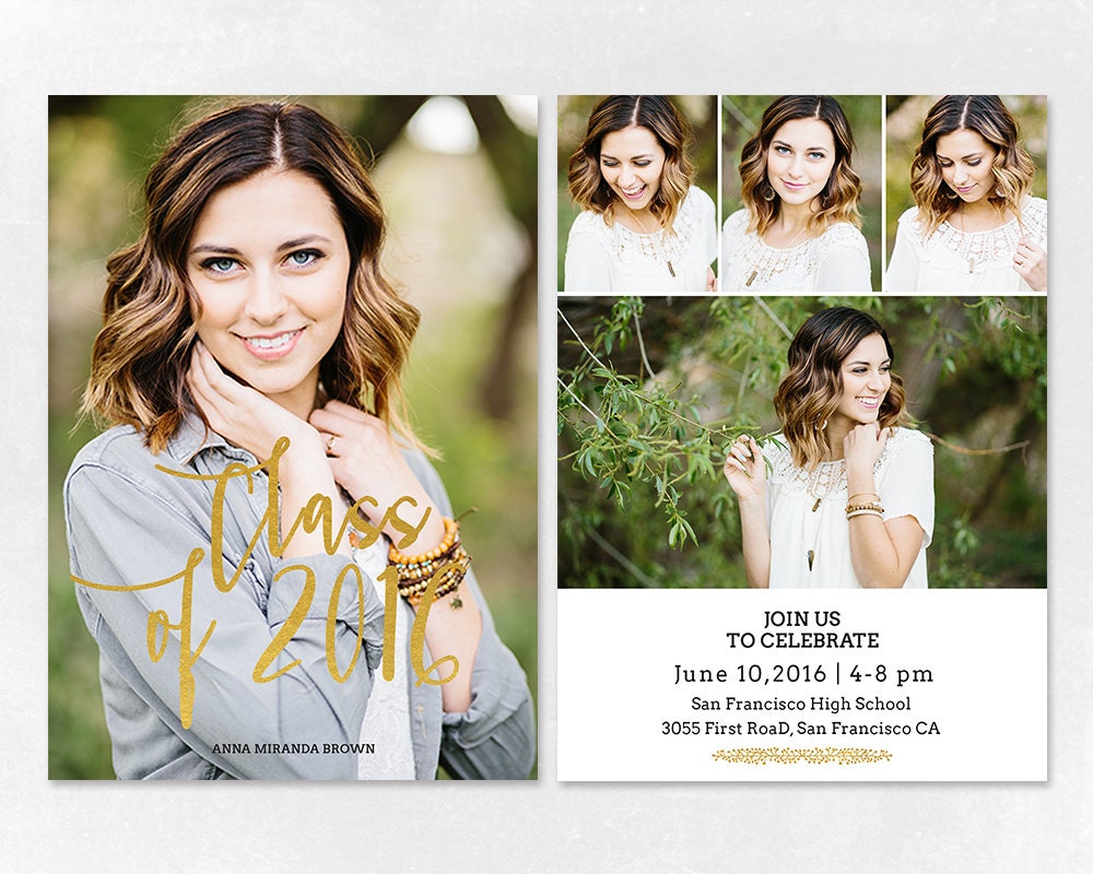 senior announcement templates for photoshop