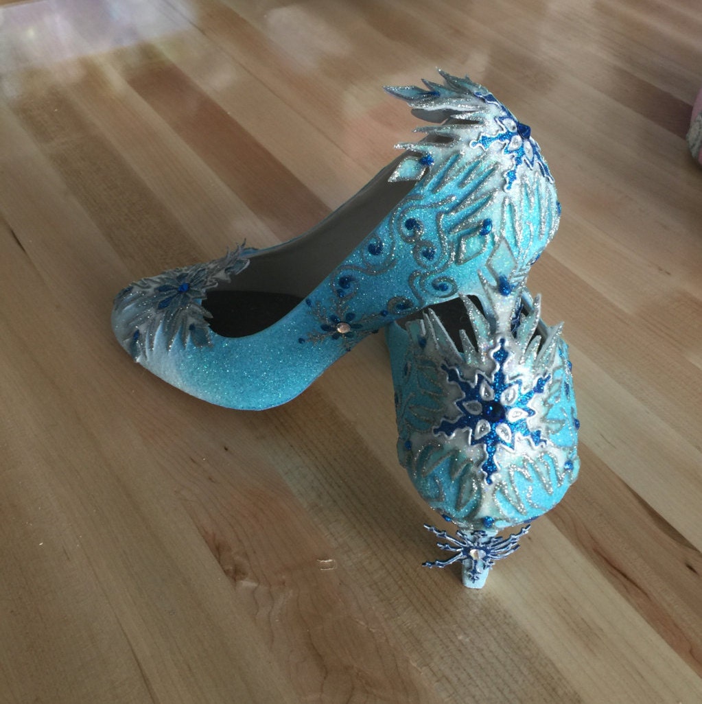 Cosplay Adult Elsa Shoe Inspired from Disney Frozen Movie w/