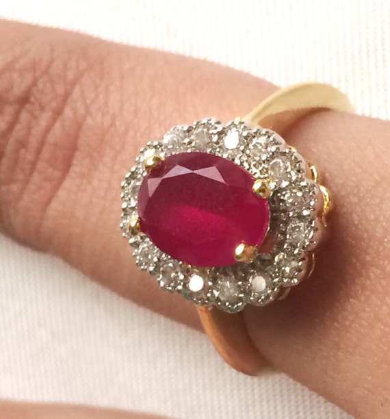 Indian Rings Indian Faux Ruby Rings Faux Gold Rings