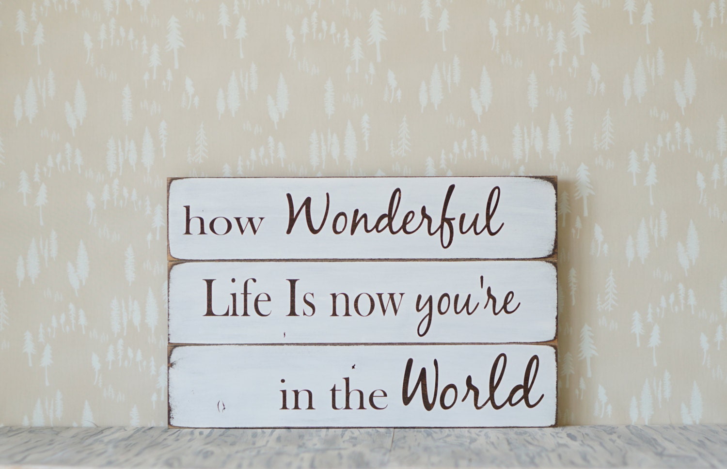 How Wonderful Life Is Now You're in the World Rustic