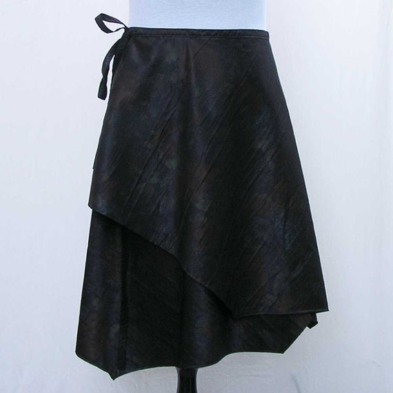 Black Skirt plus size skirt wrap skirt asymmetrical skirt