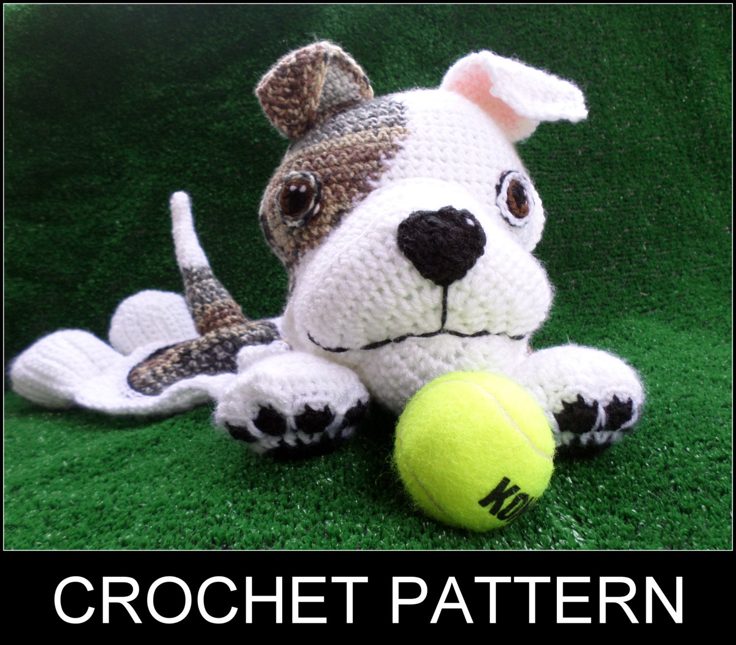 Pit Bull Blankie Crochet Pattern Instant by JennaWingateDesigns