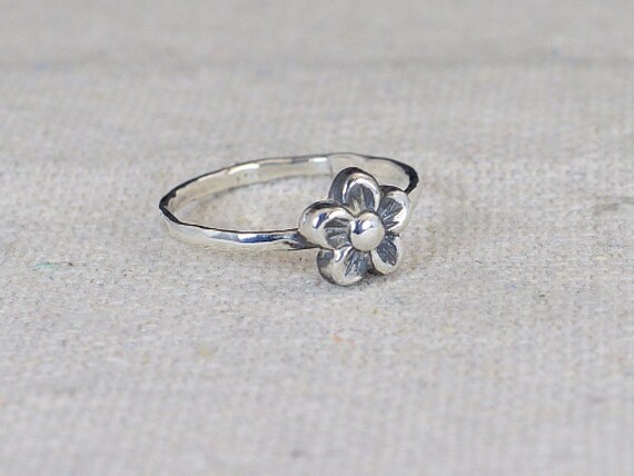 Small Flower Ring Silver Flower Ring Sterling Silver Ring