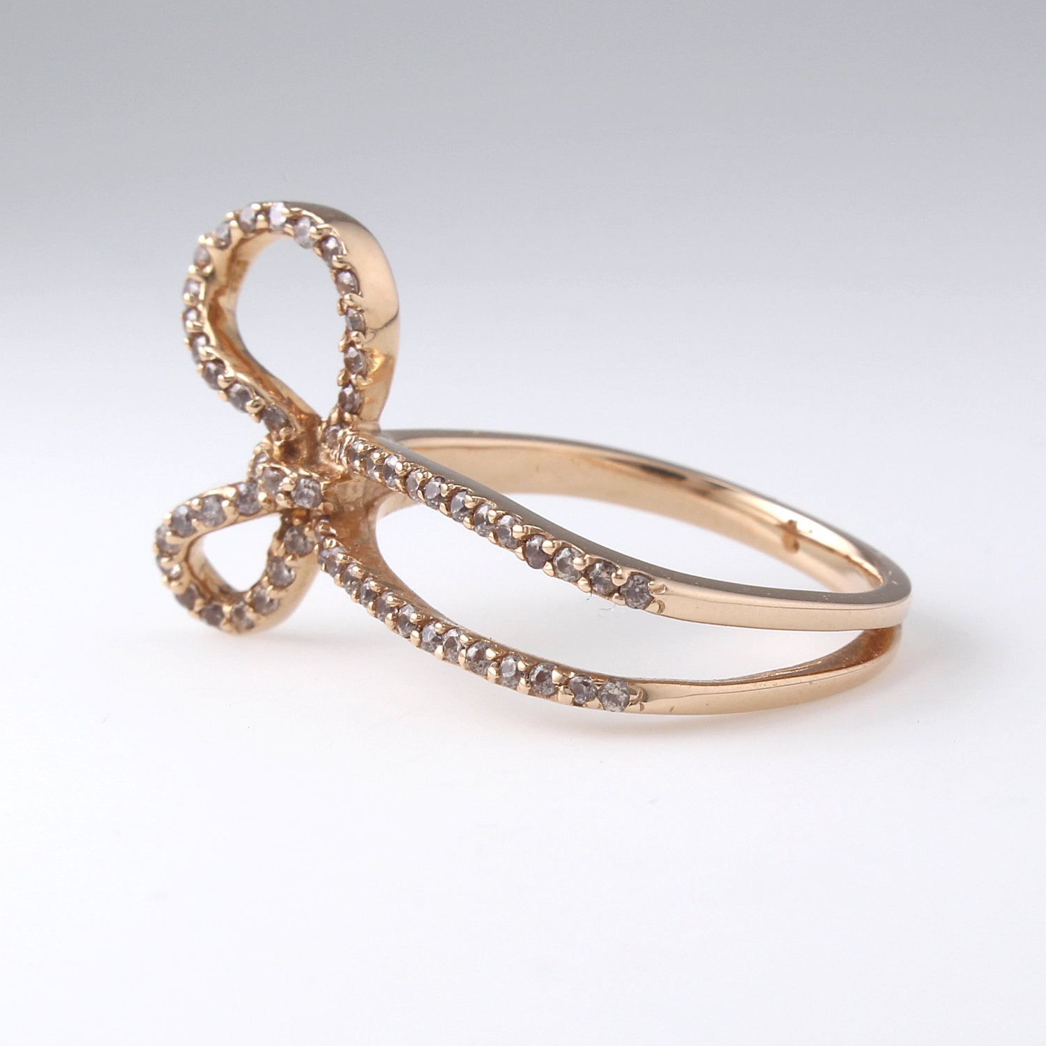 Ribbon Ring 14k Solid Gold Bow Ring 14K Bow Ring Ribbon