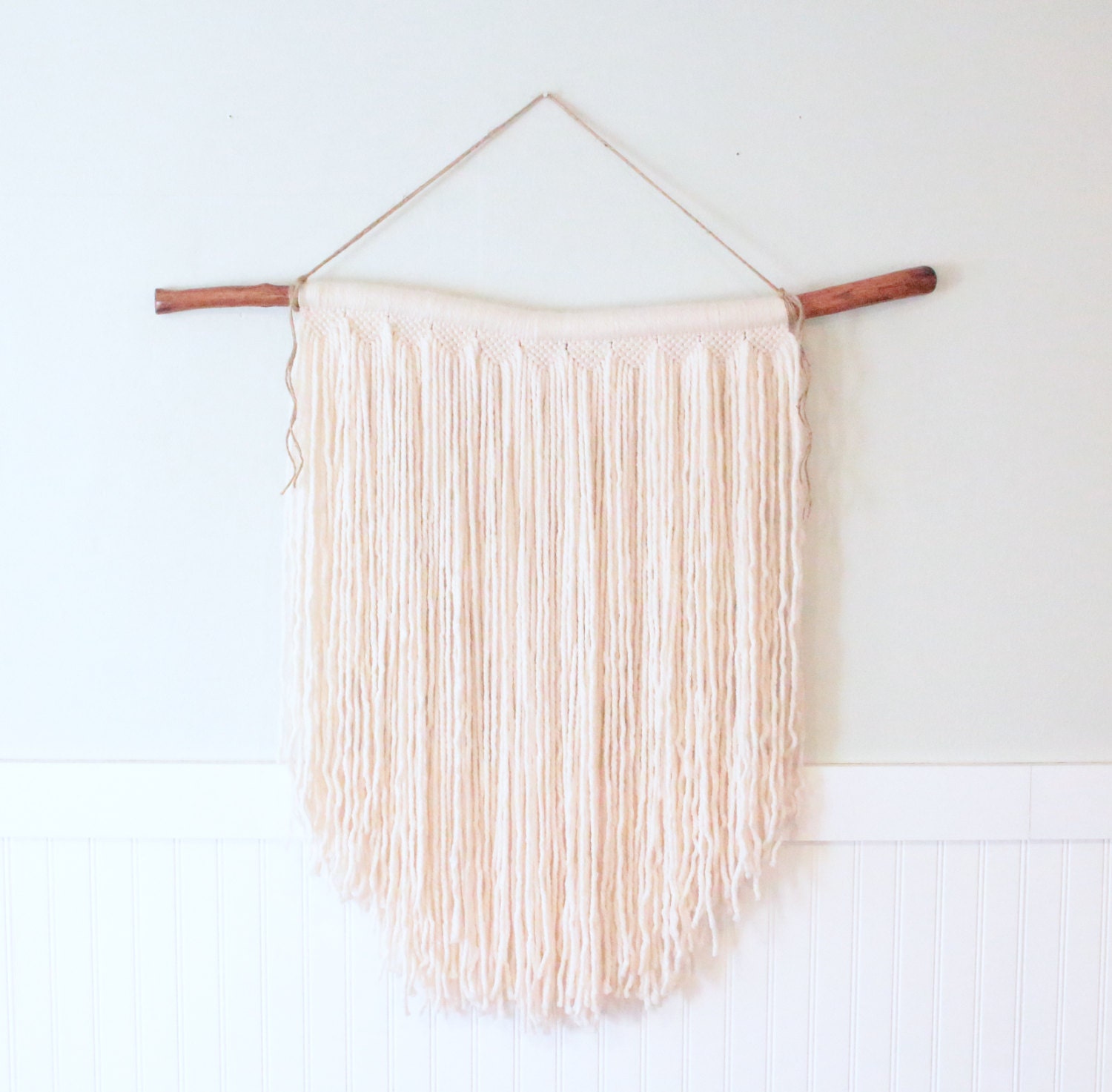 Handmade Macrame Wall Hanging Cream by TheWov on Etsy
